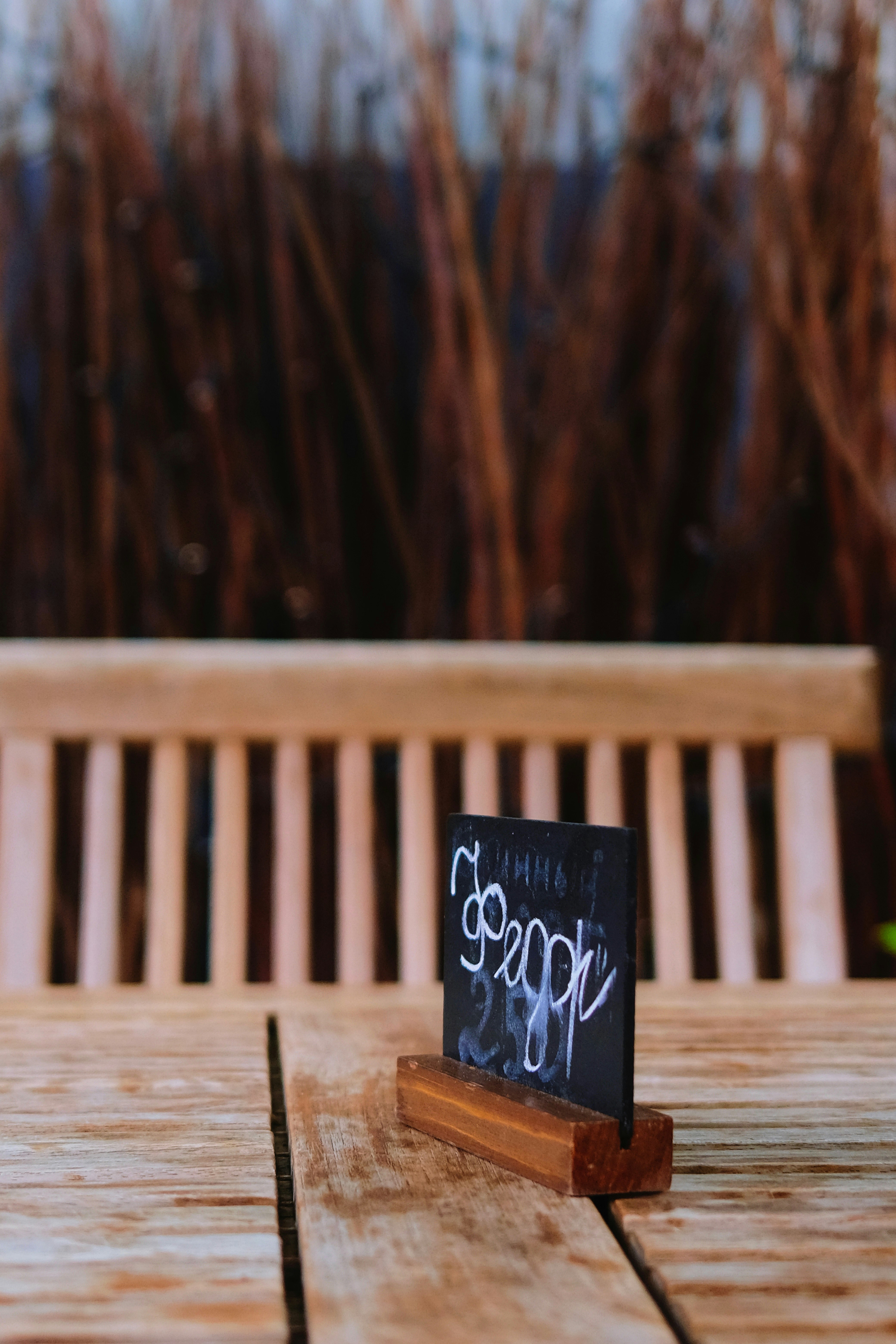 black and white wooden signage